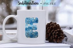 Winter Blue Alphabet Sublimation Designs - 26 PNG Product Image 18