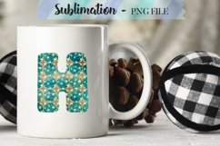 Winter Blue Alphabet Sublimation Designs - 26 PNG Product Image 27