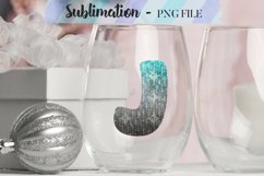 Winter Blue Alphabet Sublimation Designs - 26 PNG Product Image 10
