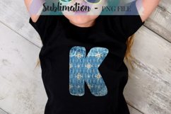 Winter Blue Alphabet Sublimation Designs - 26 PNG Product Image 23