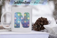 Winter Blue Alphabet Sublimation Designs - 26 PNG Product Image 11