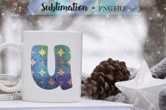Winter Blue Alphabet Sublimation Designs - 26 PNG Product Image 13