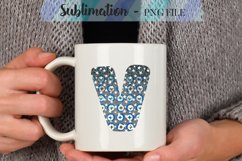 Winter Blue Alphabet Sublimation Designs - 26 PNG Product Image 28