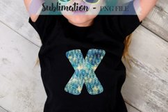 Winter Blue Alphabet Sublimation Designs - 26 PNG Product Image 24