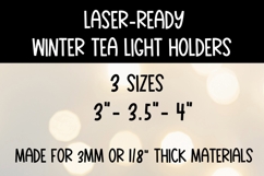 Winter Tealight Box Holder Laser Files | 3 Sizes Holiday SVG Product Image 3