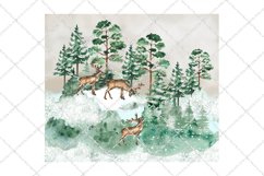 Winter Deer Forest Tumbler Design Product Image 2