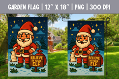 Funny Gnome Garden Flag | Winter Sublimation PNG Product Image 1