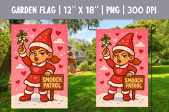 Funny Gnome Garden Flag | Winter Sublimation PNG Product Image 1
