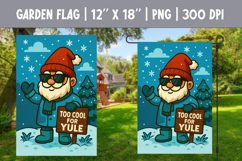 Funny Gnome Garden Flag | Winter Sublimation PNG Product Image 1
