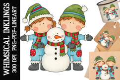 Winter Kids Sublimation Clipart| DTF Clipart Product Image 1