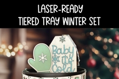Winter Tiered Tray SVG | Laser Cut SVG Files | Six Designs Product Image 7
