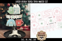Winter Tiered Tray SVG | Laser Cut SVG Files | Six Designs Product Image 2