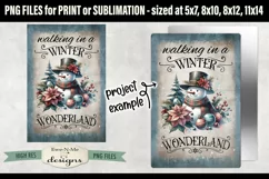 Winter Wonderland Sublimation Design | Vintage Sign PNG Product Image 3