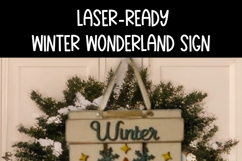 Snowman Winter Wonderland Sign Laser Ready SVG | Holiday SVG Product Image 3