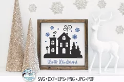 Winter Wonderland SVG | Village Town Houses with Snow Product Image 2