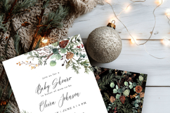 christmas floral clipart watercolor pine cones berries fir greenery eucalyptus bouquets borders png
