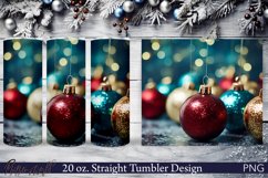 Sparkling Tumbler Wrap | Christmas Tree Balls Colorful Dsn Product Image 1