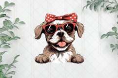 Cute Dog With Headband Sublimation Product Image 1