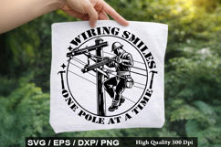 Electrician SVG Design - Wiring Smiles One Pole At A Time Product Image 5