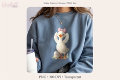 Wise Easter Goose PNG Bundle, See Hear Speak No Evil Goose Product Image 6