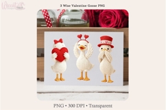 wise valentine goose, 3 Wise Goose PNG See Hear Speak Product Image 1