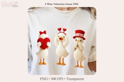 wise valentine goose, 3 Wise Goose PNG See Hear Speak Product Image 2