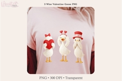 wise valentine goose, 3 Wise Goose PNG See Hear Speak Product Image 7