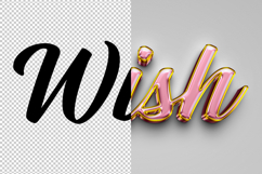 Wish 3D editable text effect Product Image 2