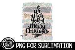 We Wish You A Merry Christmas Pastel Sublimation PNG Product Image 1