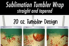 Vintage Christmas Wishes 20 oz Tumbler Sublimation Design Product Image 2