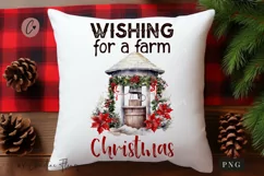 Wishing For a Farm Christmas PNG | Christmas Sublimation Product Image 1