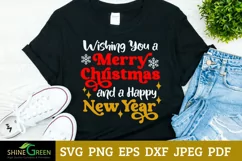Wishing You a Merry Christmas and a Happy New Year SVG Product Image 2