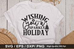 Wishing you a sparkly holiday - Christmas SVG Design Product Image 1