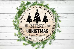 Wishing You A Very Merry Christmas SVG ,Christmas SVG Design Product Image 2