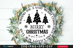 Wishing You A Very Merry Christmas SVG ,Christmas SVG Design Product Image 1