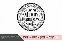 Wishing You A Very Merry Christmas SVG , Christmas Quote SVG Product Image 1