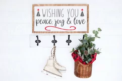 Wishing You Peace Joy and Love, Christmas Wishes Svg Product Image 2