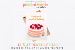 Sweet Birthday Wish Printable Greeting Card