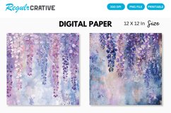 Wisteria Blooms Digital Paper, Wisteria Blooms Background Product Image 1