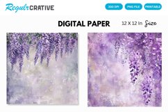 Wisteria Blooms Digital Paper, Wisteria Blooms Background Product Image 1