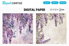 Wisteria Blooms Digital Paper, Wisteria Blooms Background Product Image 1