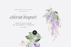 Wisteria Floral Watercolor Collection, Wisteria Clipart Product Image 4