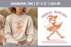 Witch Halloween Funny Vintage Sublimation Design PNG Product Image 1