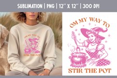 Witch Halloween Funny Vintage Sublimation Design PNG Product Image 1