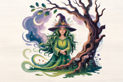 Hedge Witch and Oak PNG Sublimation Product Image 1