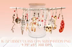 Witchcraft 16 oz libbey can glass PNG, halloween can glass Product Image 2