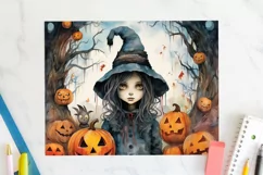 Witch 20oz Tumbler Wrap JPG Halloween Sublimation Design Product Image 2