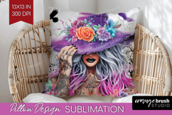 Witch Halloween Pillow Sublimation Spooky Season Pillow Product Image 1