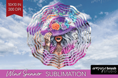 Witch Halloween Wind Spinner Sublimation PNG Spooky Season Product Image 1