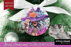Witch Halloween Ornament PNG Spooky Season PNG Sublimation Product Image 1